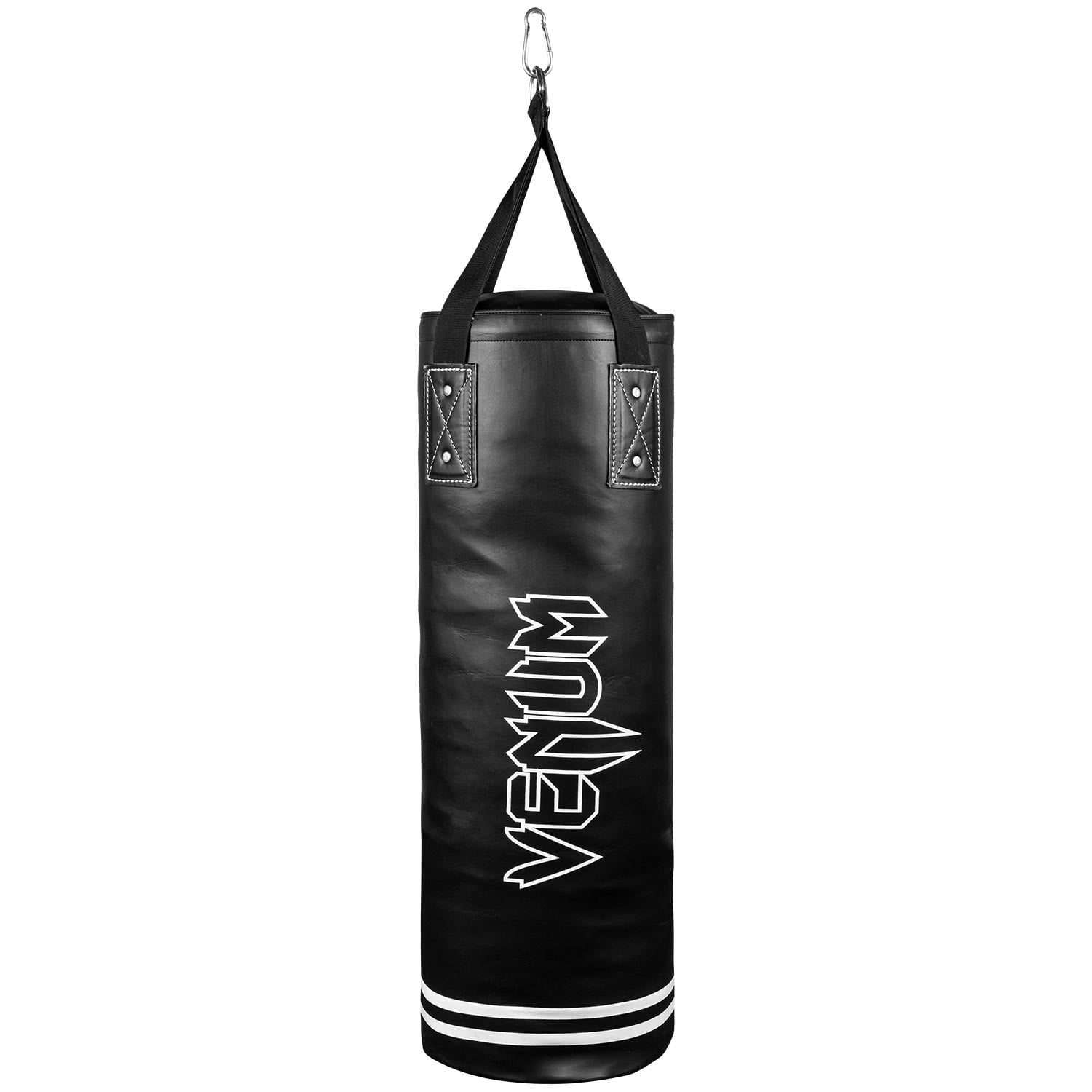 Venum Classic 70 lb Heavy Punching Bag Kit – Boxing & MMA Training – Black/White – 48” Assembled