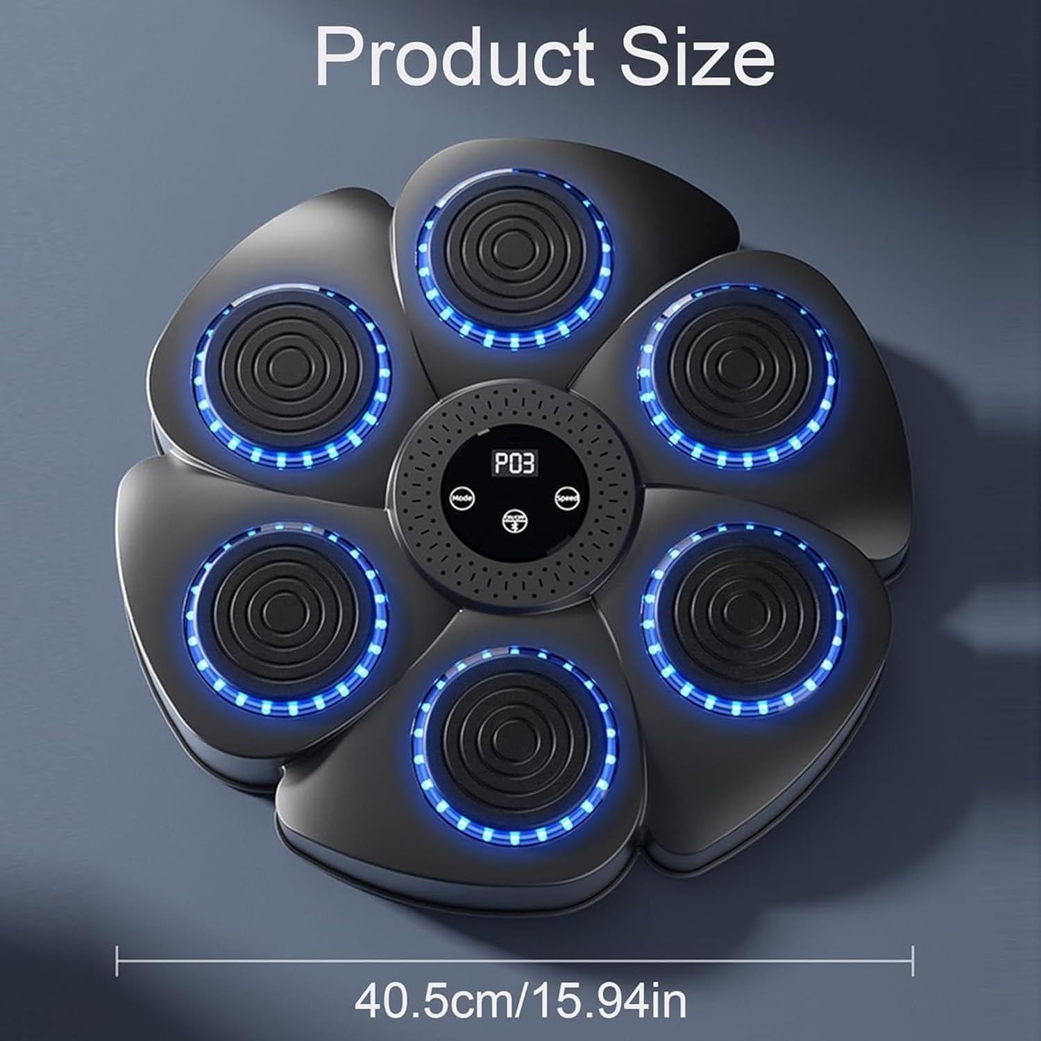 2025 Upgraded Music Boxing Machine for Adults and Kids, Large Size Wall Mounted Boxing Training Equipment with Gloves, Punching Bag for Home, Office, and Gym, 9 Modes & 9 Speeds(Black)