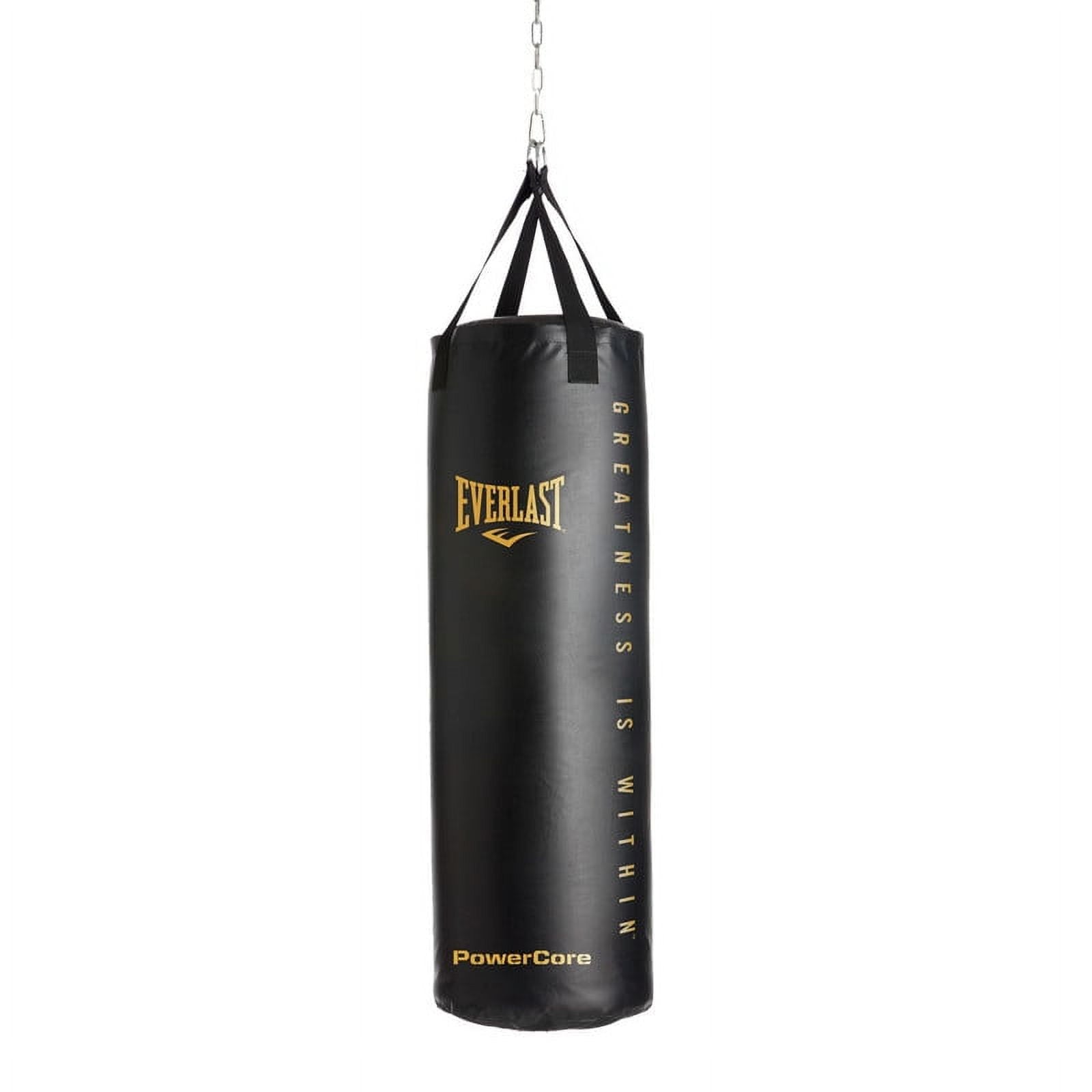 Everlast Powercore Heavy Bag, 80lb, Black/Gold – for Boxing, MMA & Fitness Training