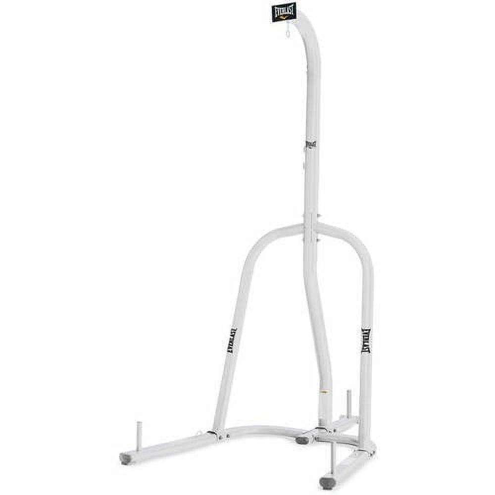 Everlast Single Station Heavy-Duty Punching Bag Stand, Powder-Coated Steel, 100 lb Capacity, White