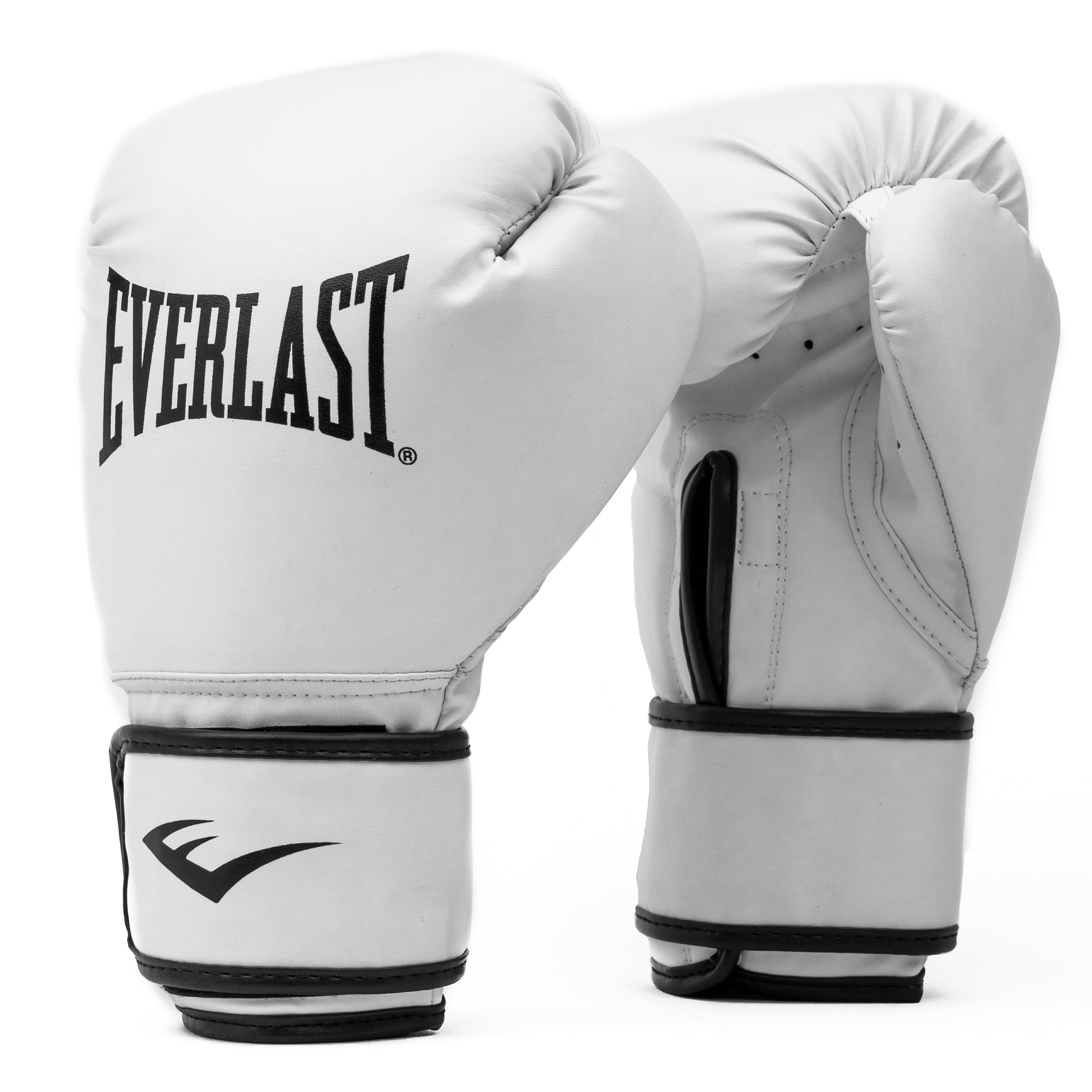 Everlast Synthetic Leather Core Training Gloves for Boxing, White, S/M
