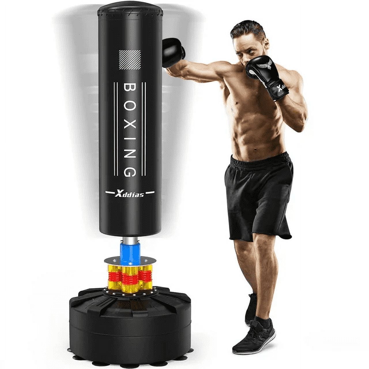 GIKPAL Punching Bag with Stand, Punching Bag for Adults, Boxing Bag with Stand 70''-205lbs Freestanding Punching Bag for Adult Youth Kids - Men Women Stand Kickboxing Bag for Home Office Gym