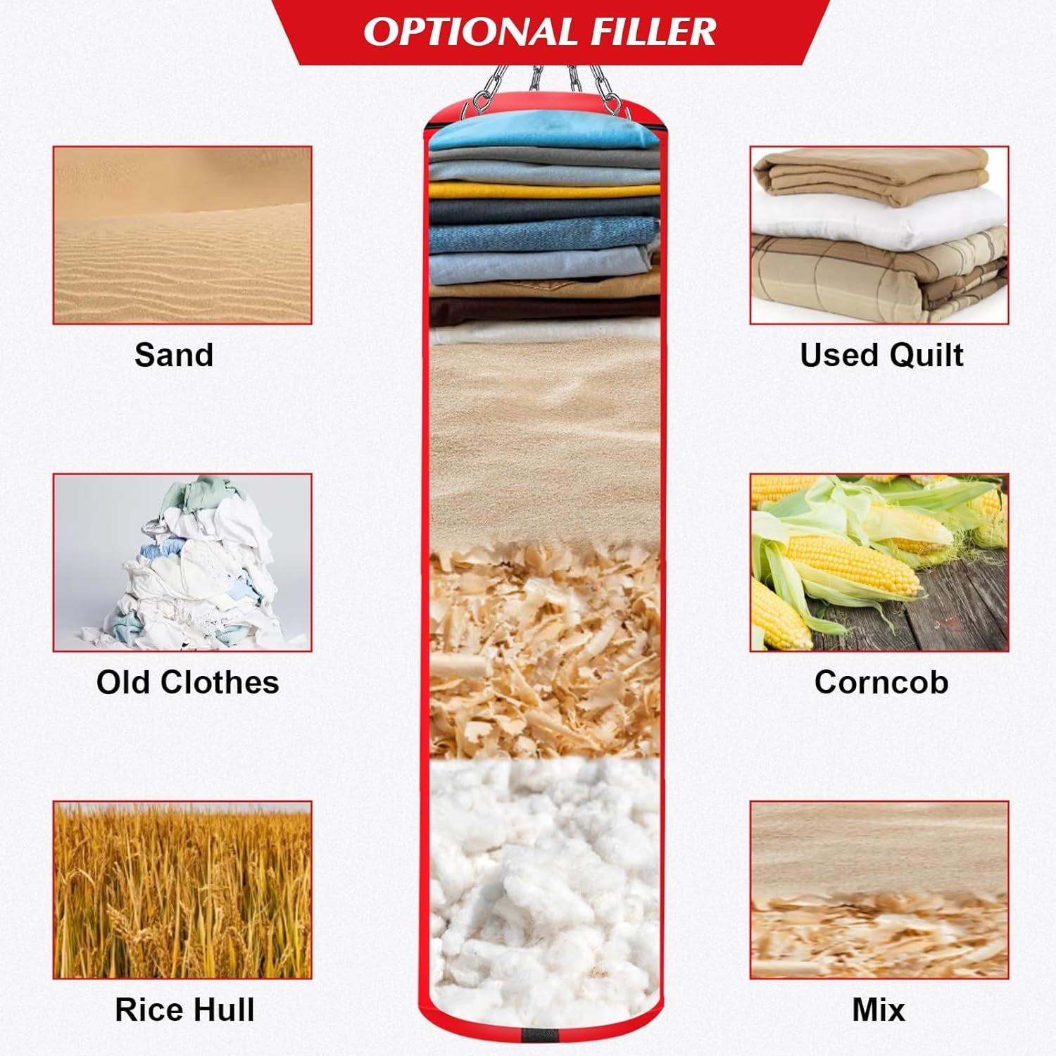 Hanging Punching Bag for Adults, 4FT PU Heavy Bag Boxing Training Equipment with 12OZ Gloves, Reflex Ball, Wristband, Kicking Bag Boxing Set for Training Karate Kickboxing Home Gym(Unfilled)