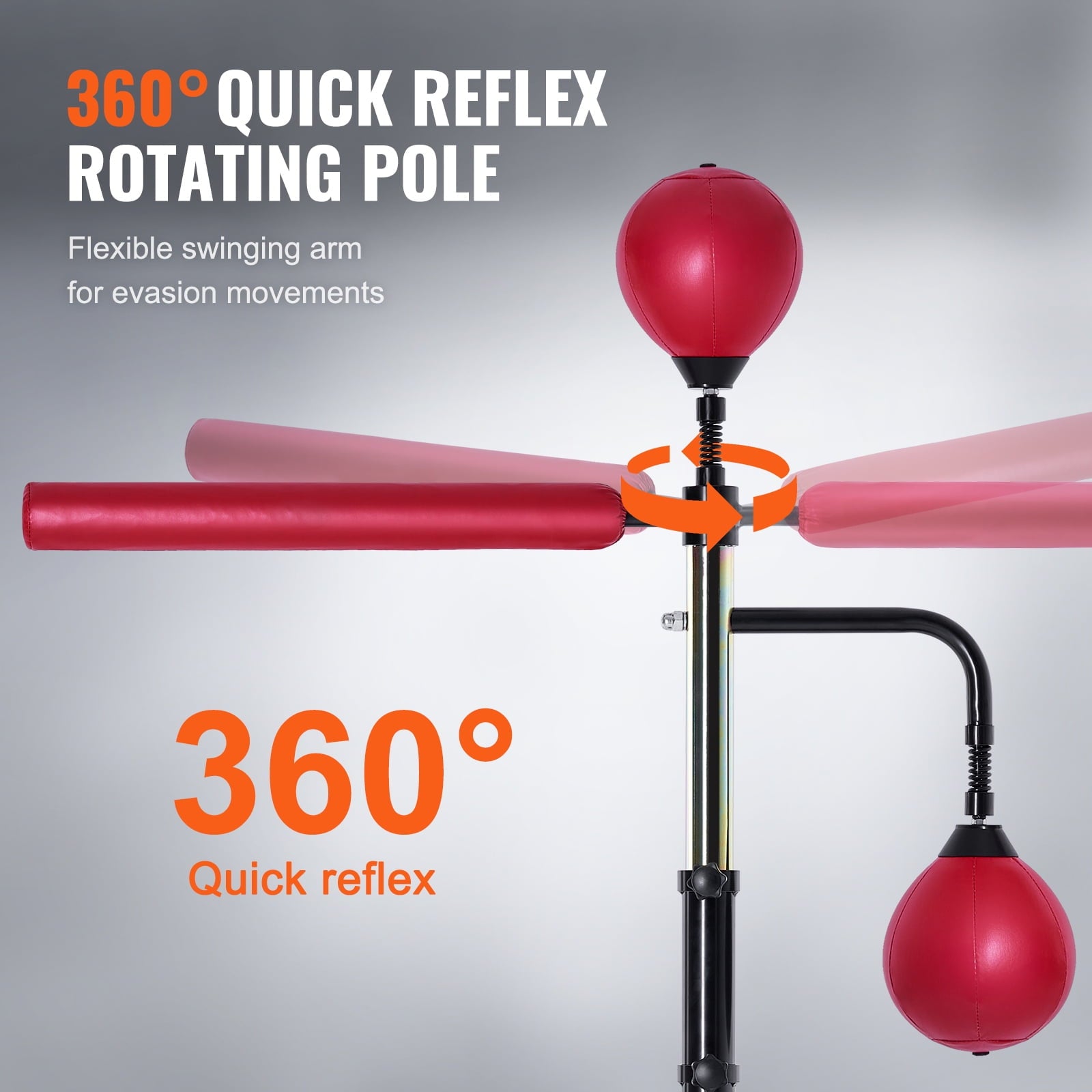 KFFKFF 2-IN-1 Punching Bag Freestand Reflex Speed Boxing Bag Training Adjustable