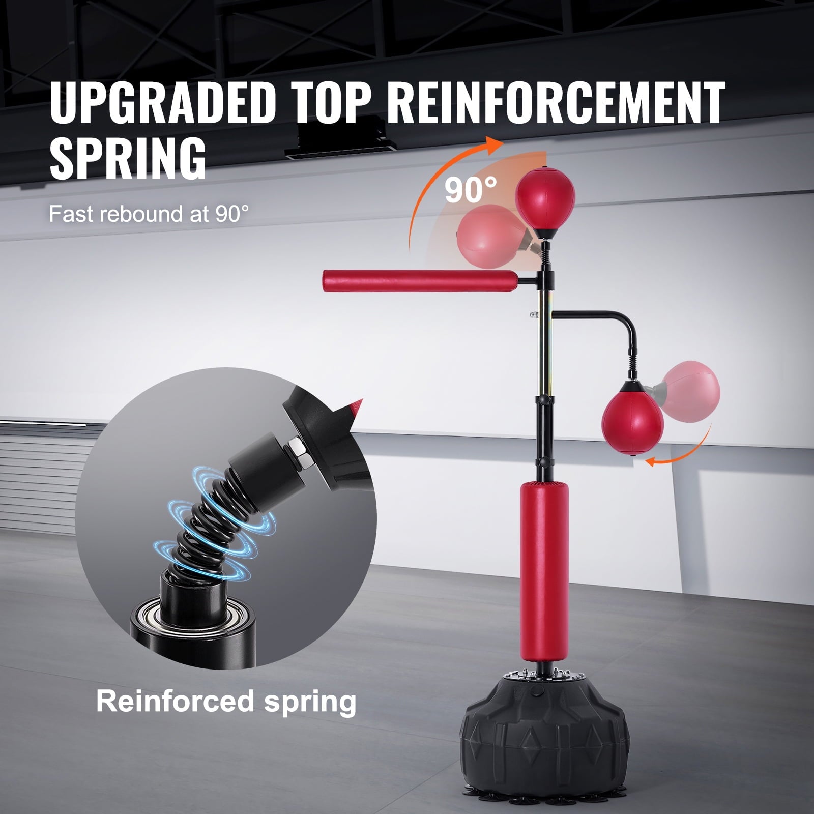 KFFKFF 2-IN-1 Punching Bag Freestand Reflex Speed Boxing Bag Training Adjustable