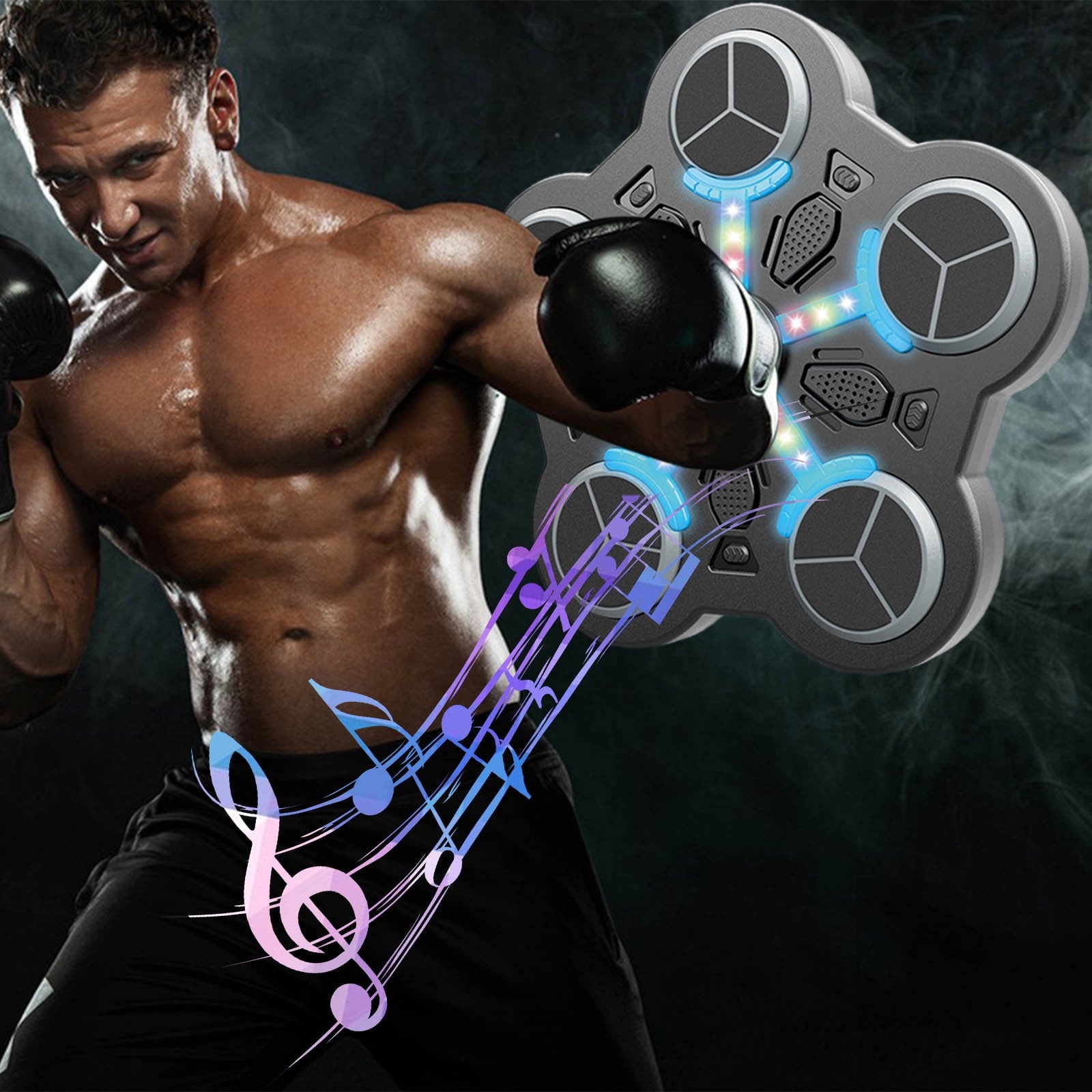 Sokhug Smart Music Boxing Machine Upgraded Smart Bluetooth Rechargeable Musical Boxing Machine Wall-Mounted Punching Trainer